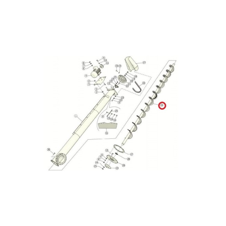 Шнек устройства выгрузного